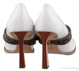 White Mary Jane FF Strap Heels