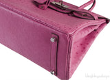 Birkin 30 Fuchsia Pink Ostrich PHW