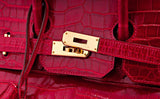 Birkin 35 Red Braise Shiny Croco