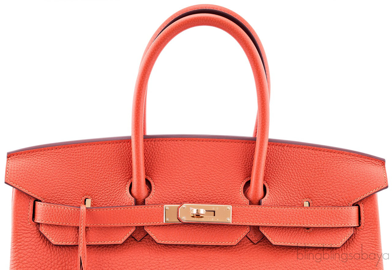 Birkin 35 Orange Taurillon Clem.