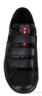 Black Velcro Strap Kids Sneaker 33