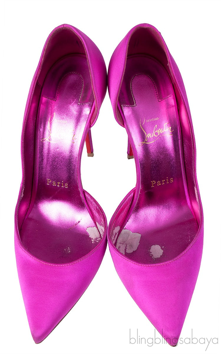 Fuchsia Satin Iriza Heels