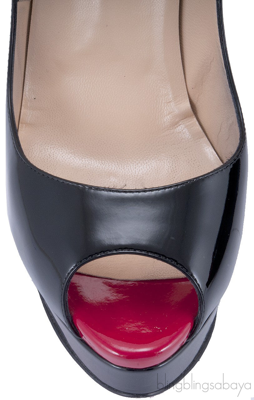 Lady Peep 150 Patent Calf Heels