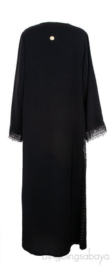 Mauzan Black Gold Metal Beads & Lace