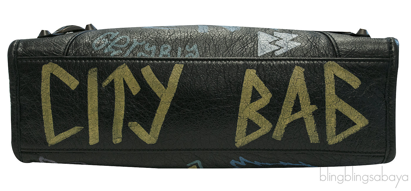 Graffiti Printed Agneau Classic City