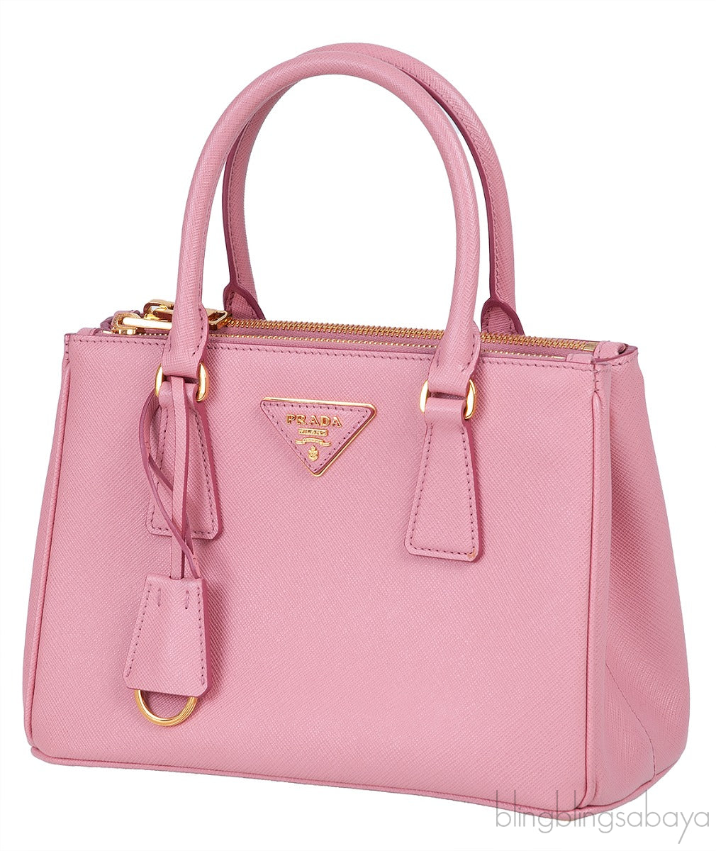 Pink Petal Galleria Saffiano Small Leather Bag