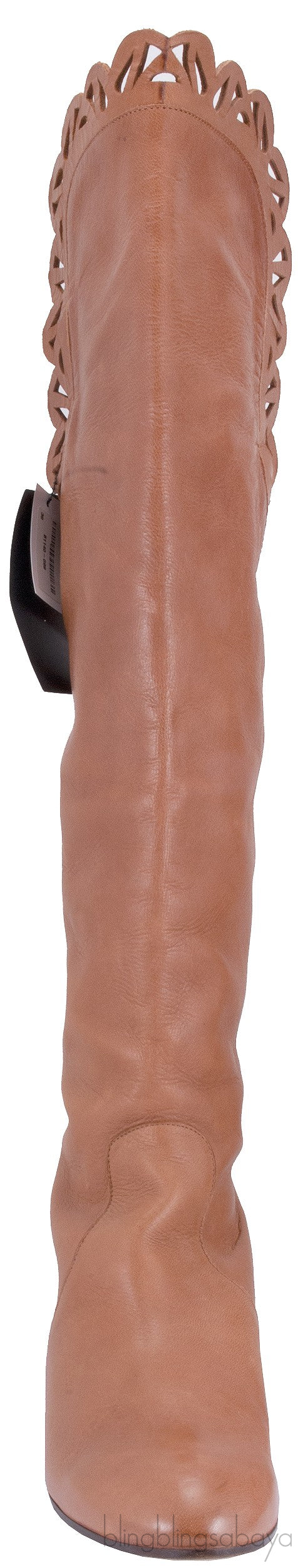 Cutout Flat Leather Boots