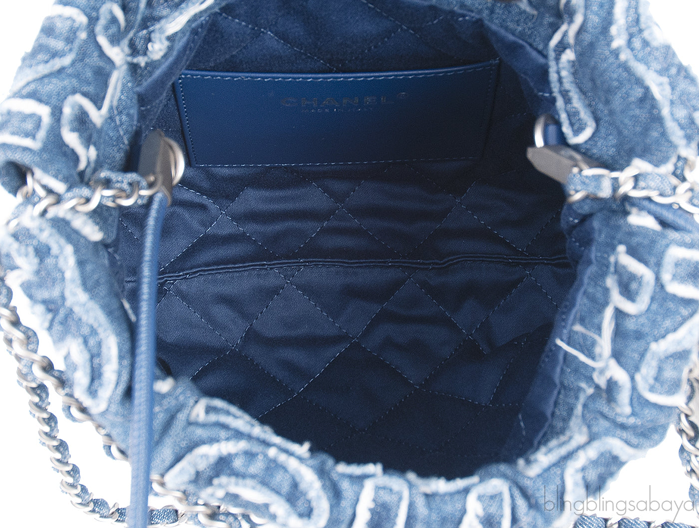 Chanel 22 Mini Denim CC Logo Hobo Bag