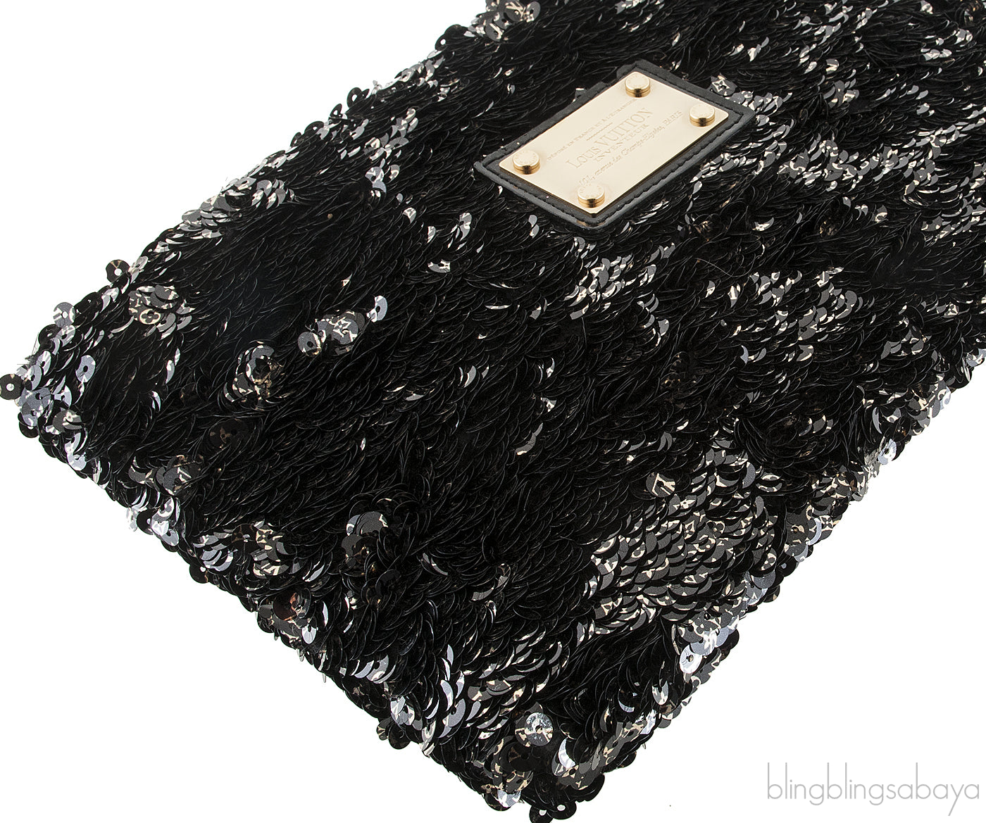 Sequin Black Pochette Rococo