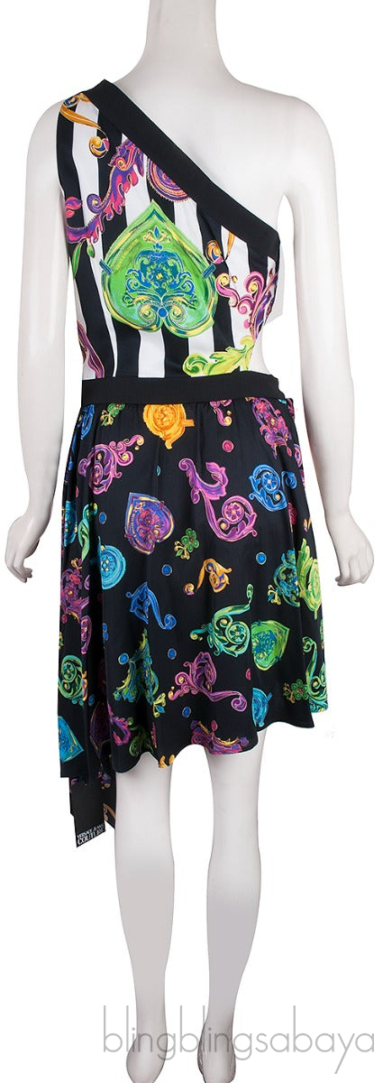 Printed One Shoulder Mini Dress