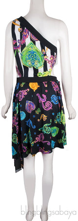 Printed One Shoulder Mini Dress
