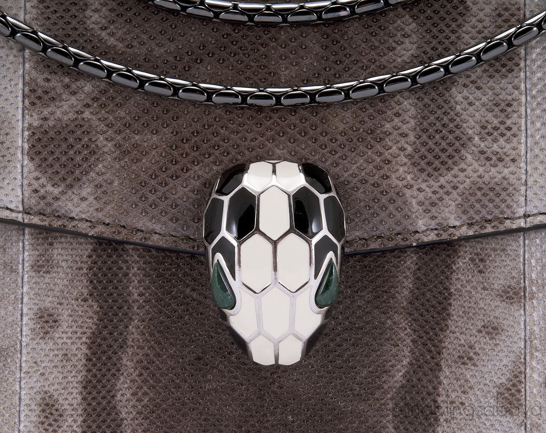 Serpenti  Karung Skin Flap Bag