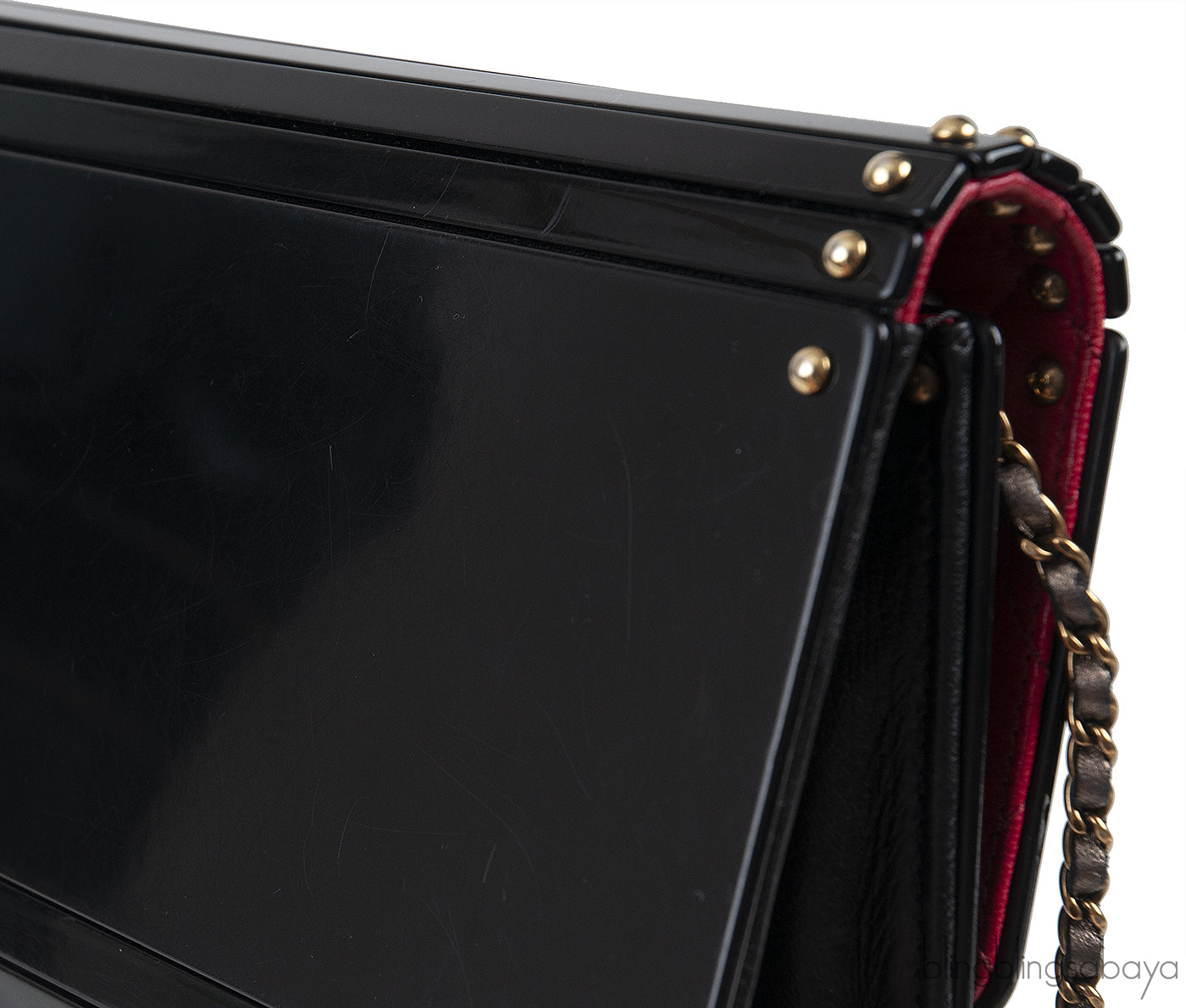 Black Hard Clutch Shoulder Bag
