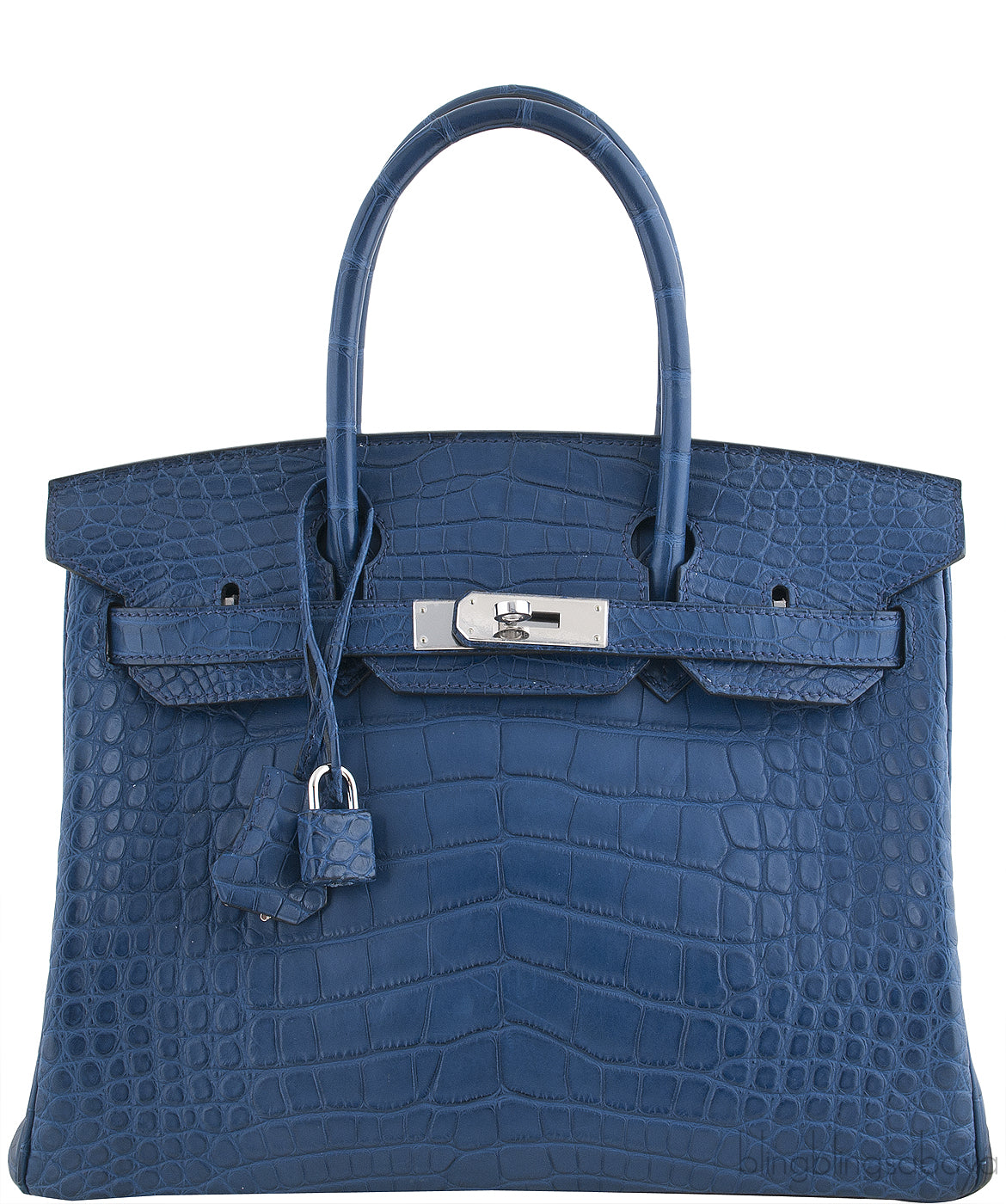 Birkin 30 Blue Sapphire Matte Crocodile
