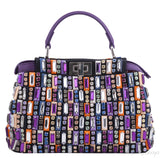 Peekaboo Mini Jeweled Satchel Bag
