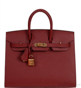 Birkin 25 Sellier Rouge Epsom GHW