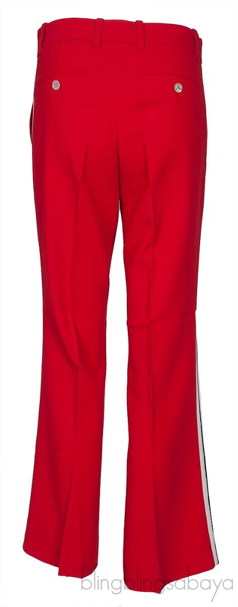 Red Wide Hem Trouser