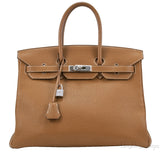 Birkin 35 Gold Togo PHW