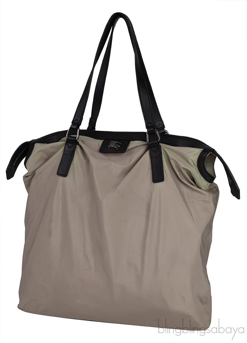 Taupe Nylon Tote bag