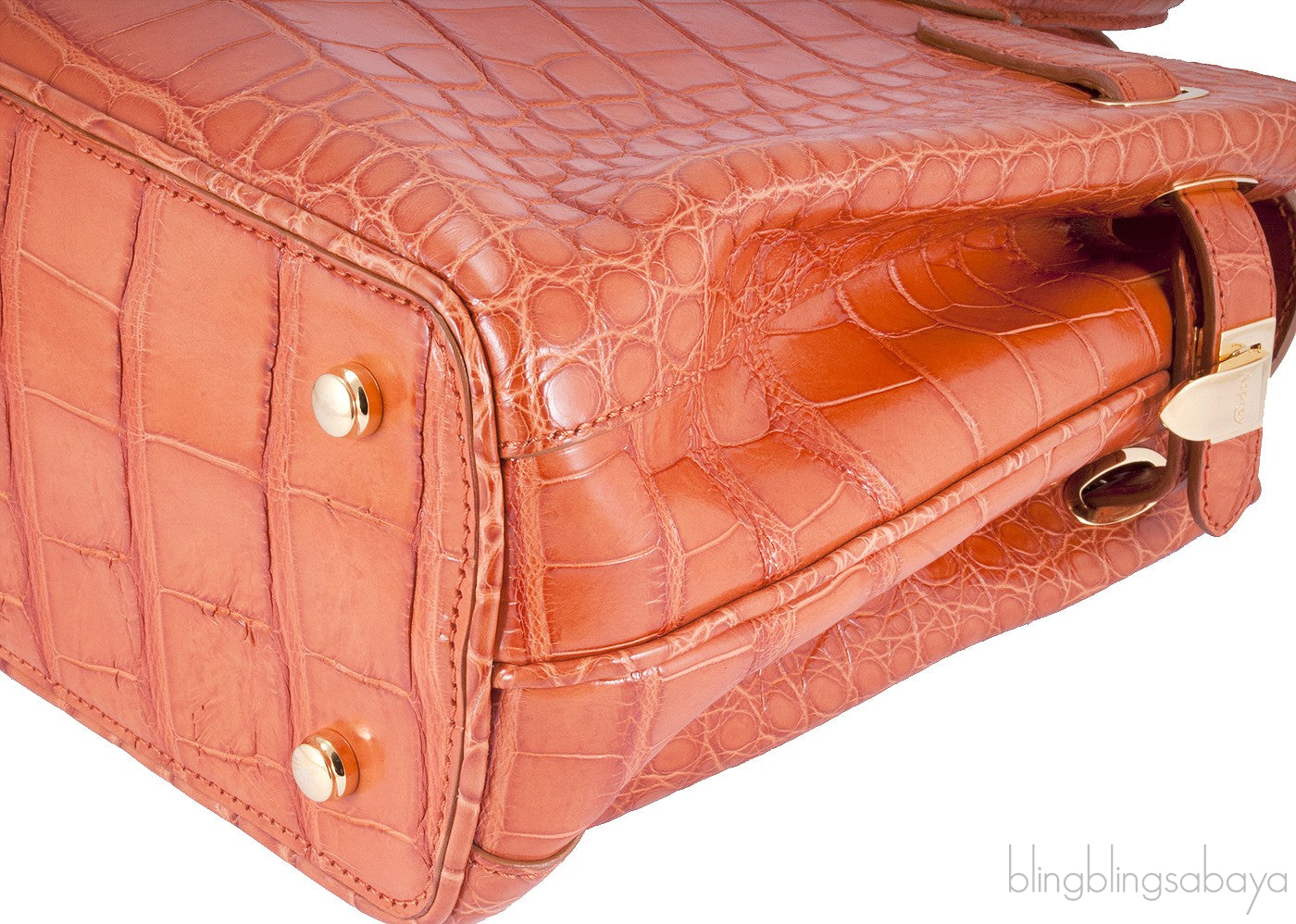 Darcy Orange Alligator Crocodile Bag