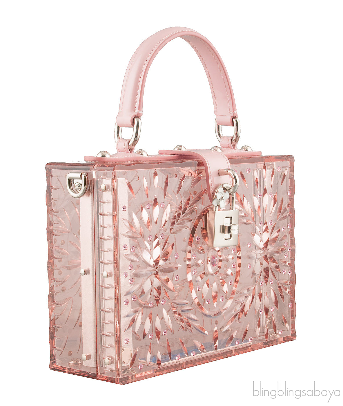 Plexiglass Padlock Top Handle Bag