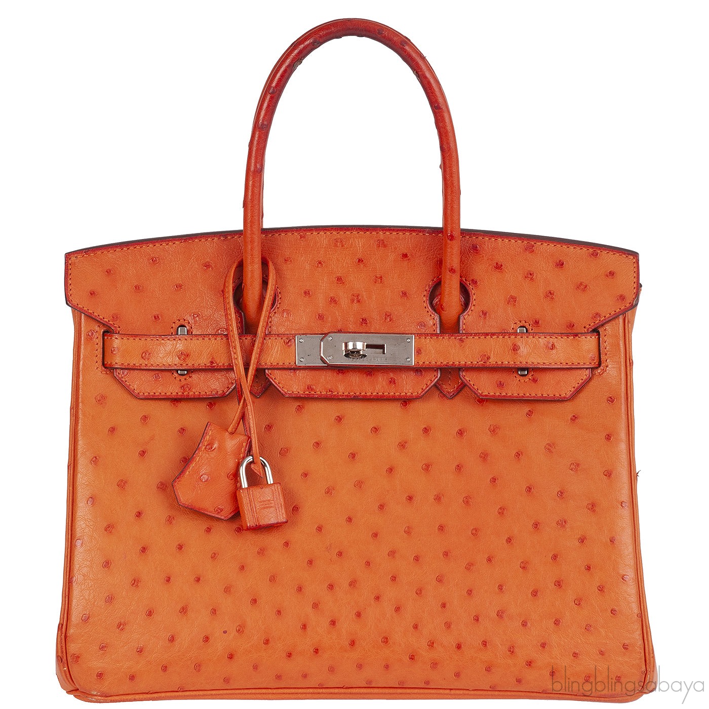 Hermes Birkin 30 Orange Ostrich PHW