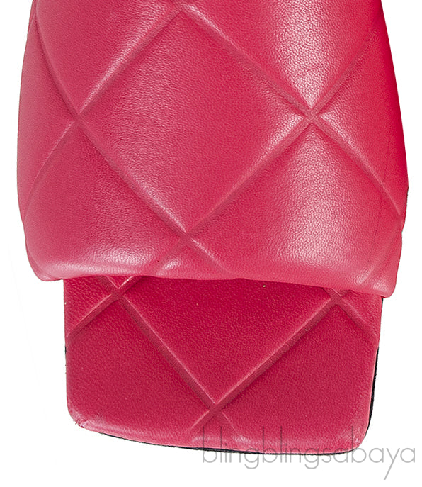Bottega Veneta Fuchsia BV Rubber Lido Sandals