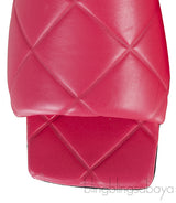 Bottega Veneta Fuchsia BV Rubber Lido Sandals