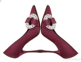 Tartonacri Satin Heels Burgundy