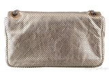 Gold Perforated Drill Flap Bag