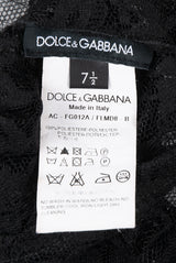 Dolce & Gabbana Black Long Lace Fingerless Gloves