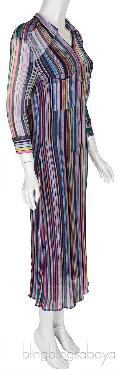 Multicolored Midi Dress