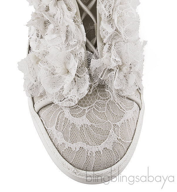 Floral Mesh Camellia Sneakers