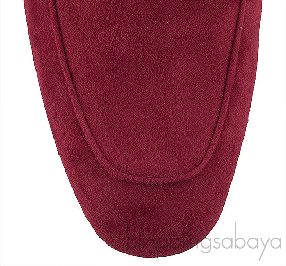 Oz Suede Bordeaux Mule