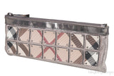 Long Grey & Checkered Wristlet Clutch