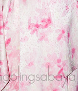 Pink Floral Printed Kimono Abaya