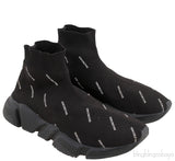 Printed Speed Stretch-knit High Top Sneakers