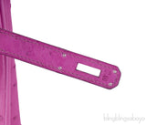 Birkin 35 Ostrich Fuchsia Pink PHW