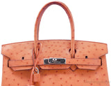 Birkin 30 Orange Ostrich PHW