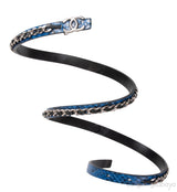 Chanel Blue Black CC Chain Python Belt