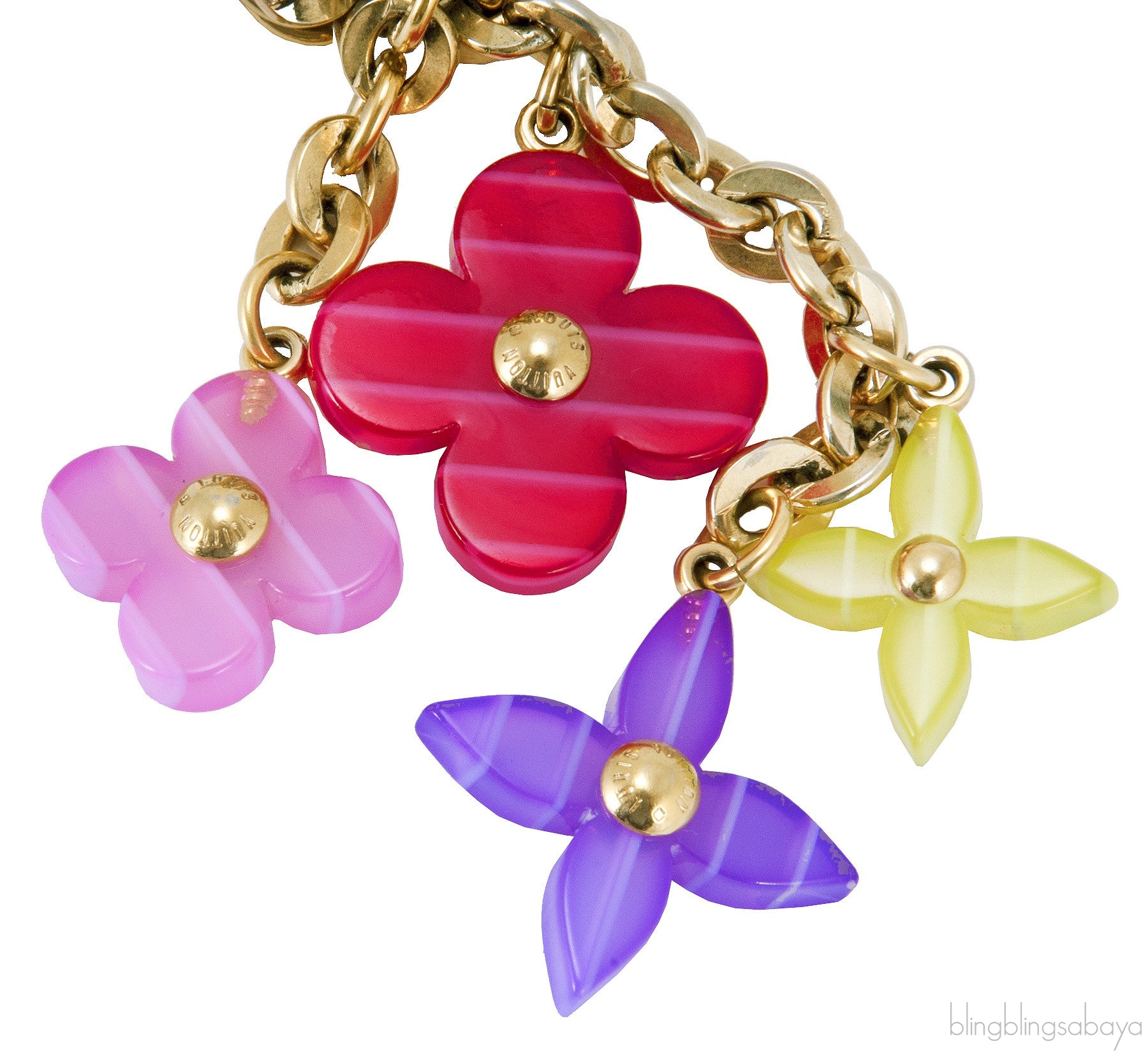 Multicolor Floral Bag Charm