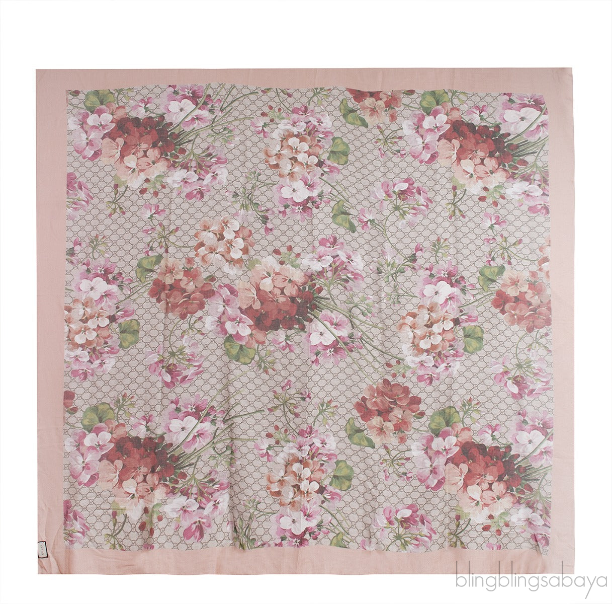 GG Floral Print Modal Silk Shawl
