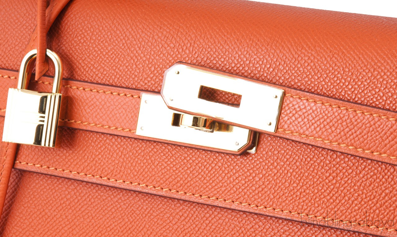Kelly 35 Orange Epsom Sellier