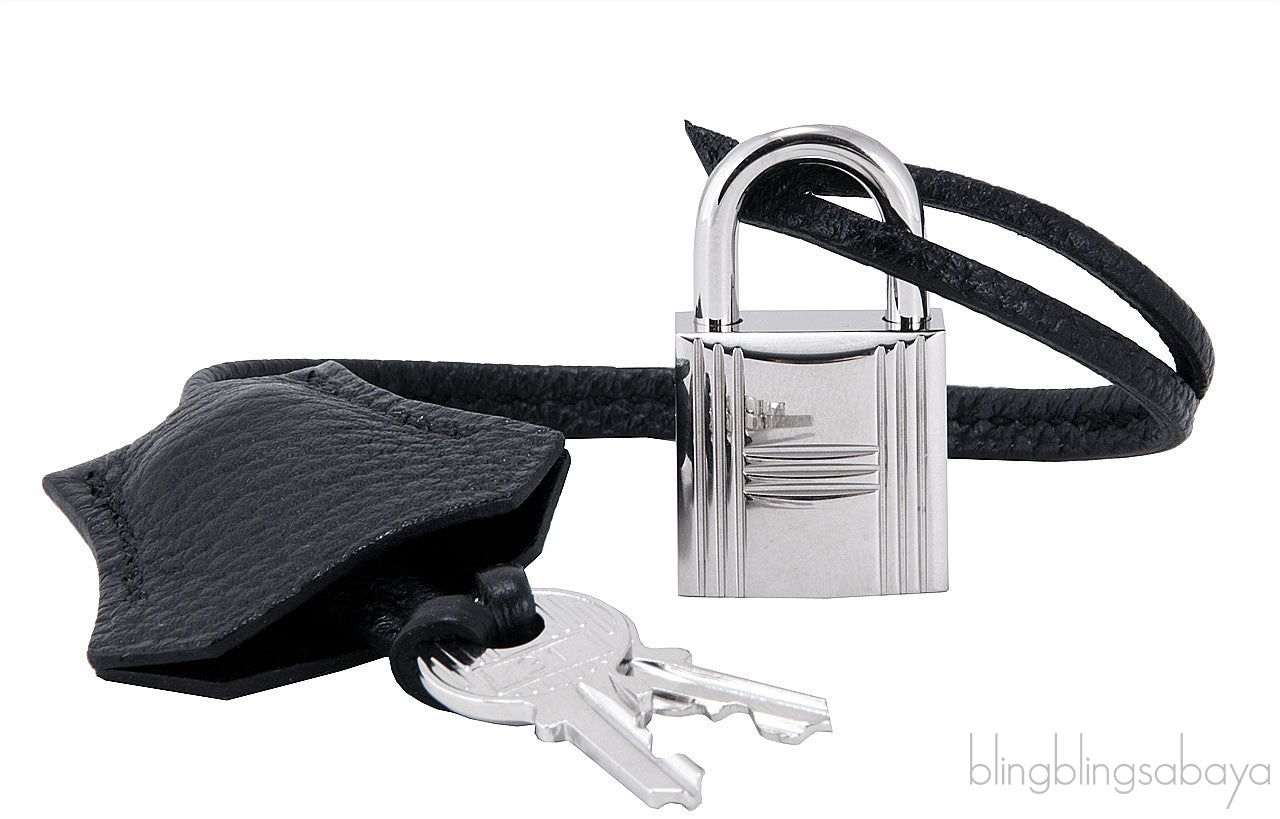 Kelly 32 Black Togo Retourne