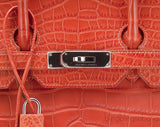Birkin 35 Geranium Matte Crocodile