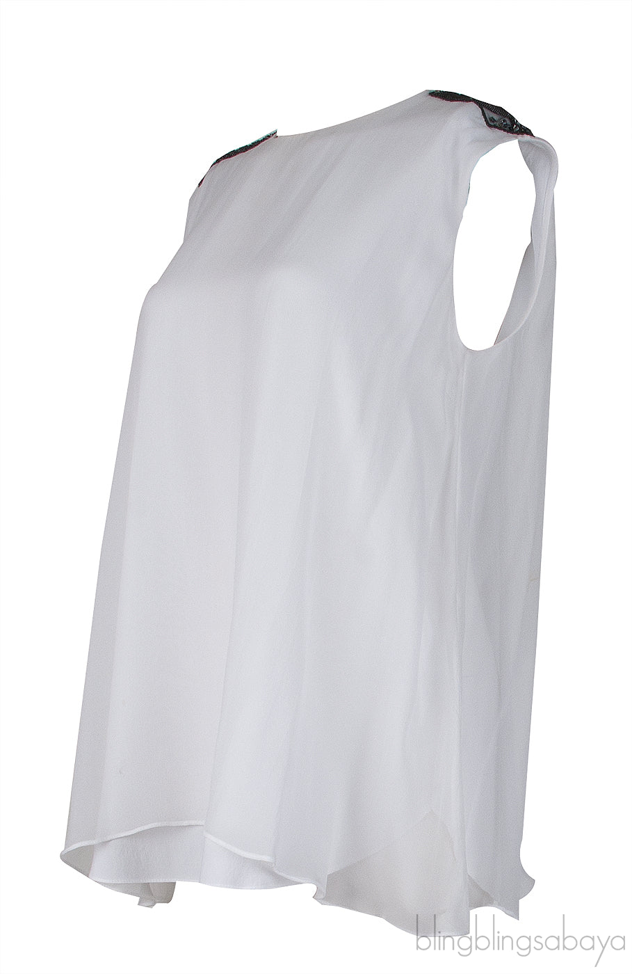 White Layered Sleeveless Top