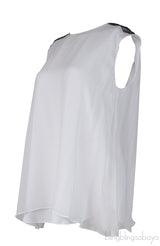 White Layered Sleeveless Top