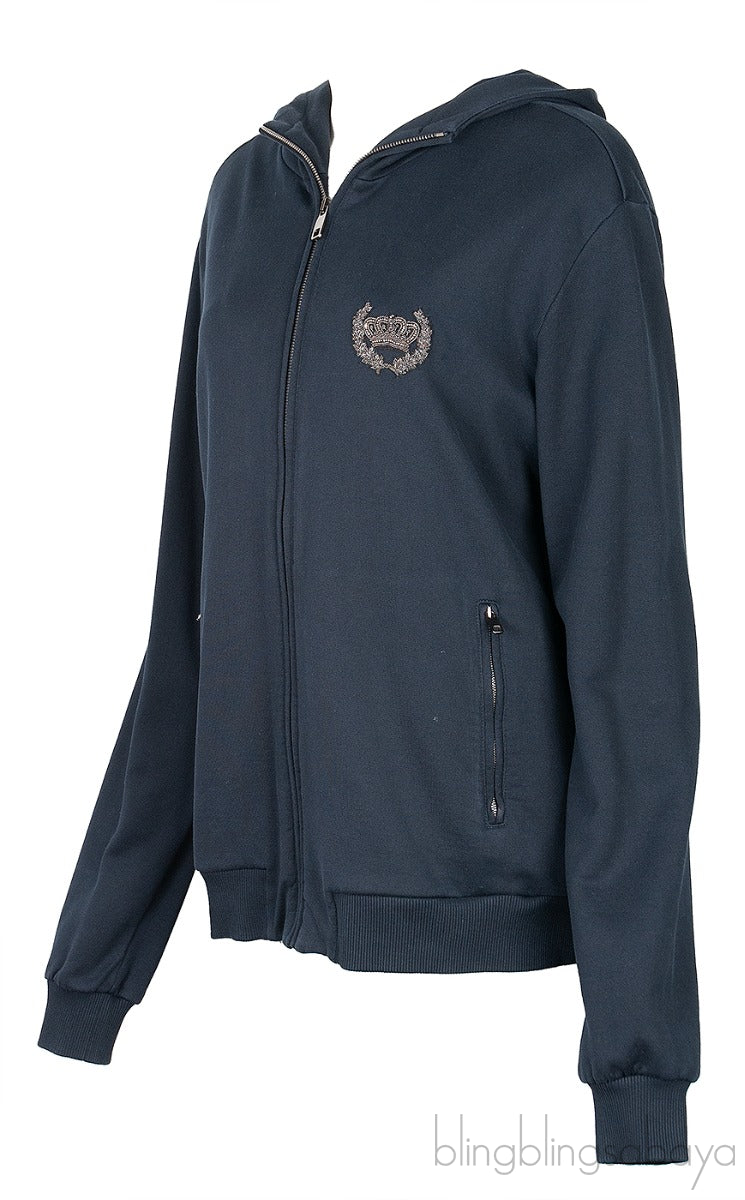 Blue Crown Logo Men\'s Hoodie