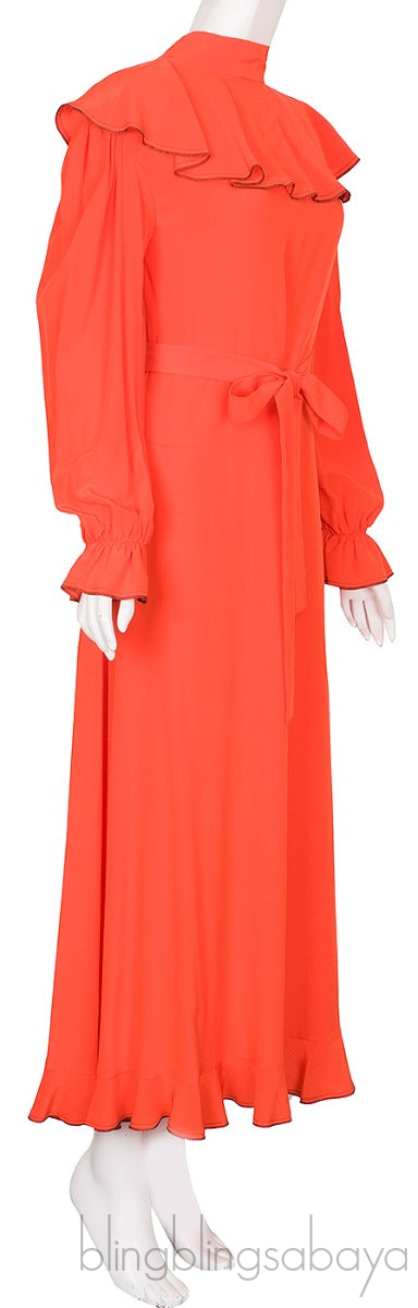 Red Ruffled Dress