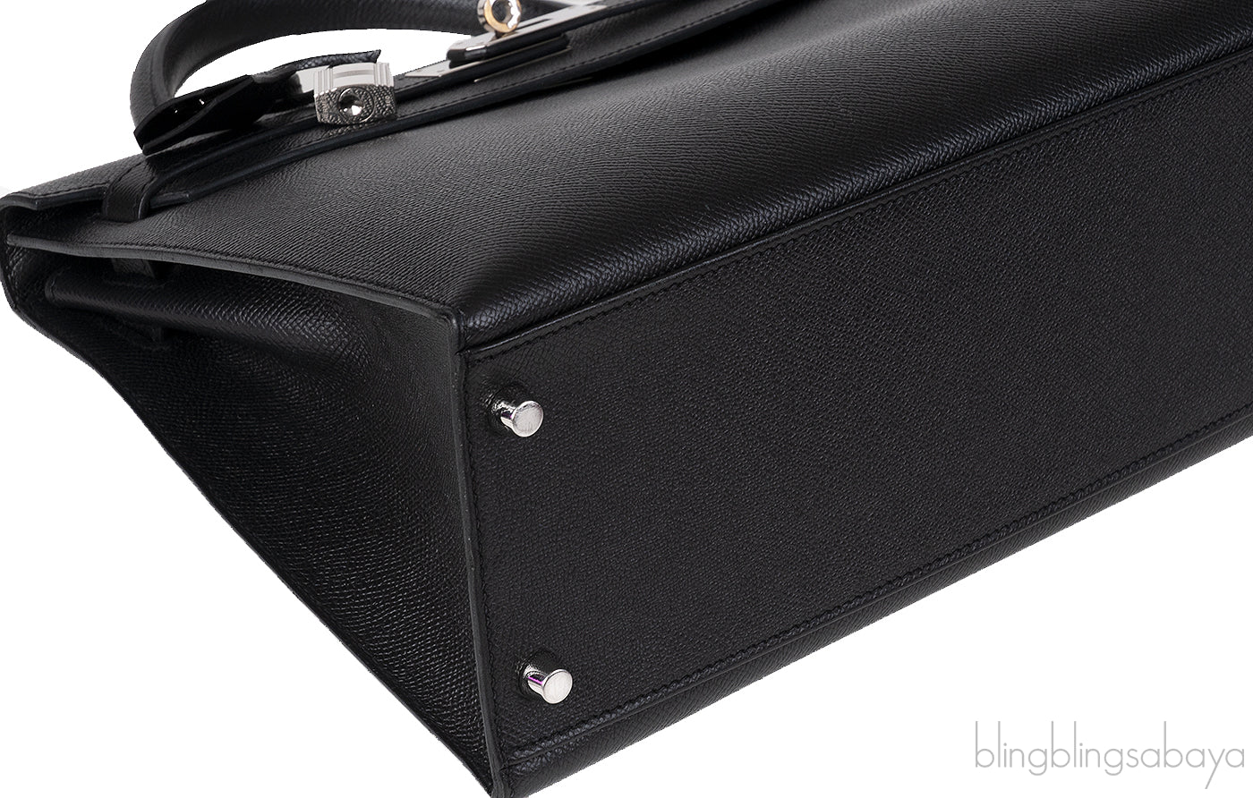 Kelly 32 Black Sellier Epsom PHW
